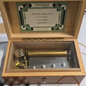 Thorens Swiss Music Box with Gold Accents